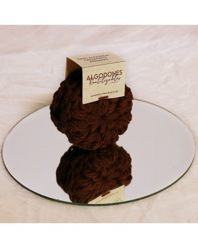 Algodones reutilizables 100% algodón orgánico: Choco - Industrial Beauty