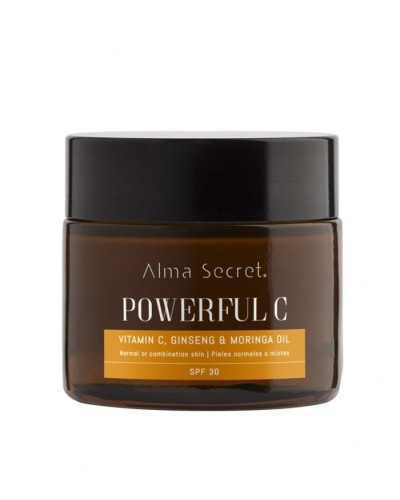 POWERFUL C ANTIEDAD ILUMINADORA CON VITAMINA C, GINSENG & MORINGA. SPF 30 PIEL MIXTA-GRASA - ALMA SECRET