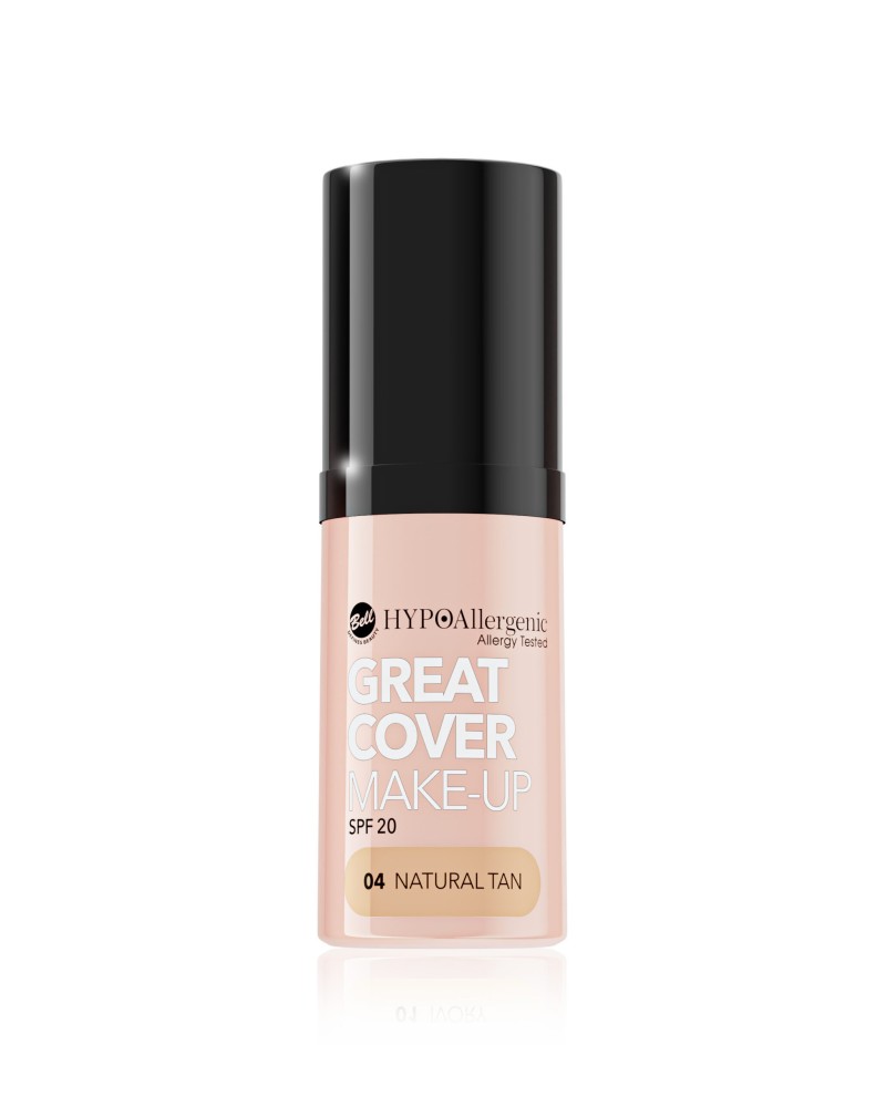 Base de maquillaje hipoalergénica Great Cover SPF20 Tono 04 Natural Tan - BELL HYPO