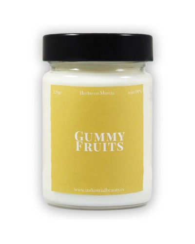 Vela aromática de soja: Gummy Fruits 320g - Industrial Beauty