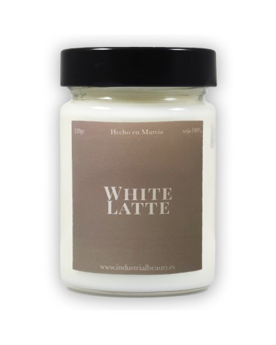 Vela aromática de soja: White Latte 320g - Industrial Beauty
