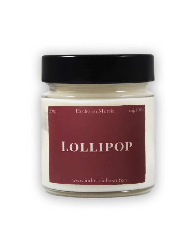 Vela aromática de soja: Lollipop 230g - Industrial Beauty