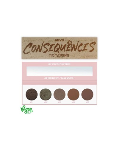 PALETA DE SOMBRAS FIVE POINTS 15 CONSEQUENCES - MIYO