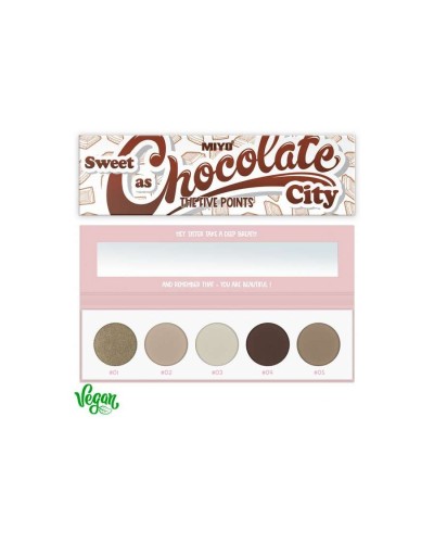 PALETA DE SOMBRAS FIVE POINTS 22 CHOCOLATE CITY - MIYO