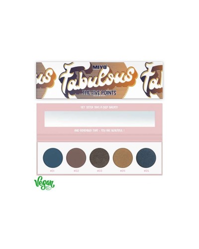 PALETA DE SOMBRAS FIVE POINTS 25 FABULOUS - MIYO