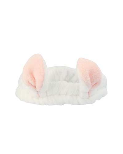 Diadema de baño con orejas de conejo blanca - Bell