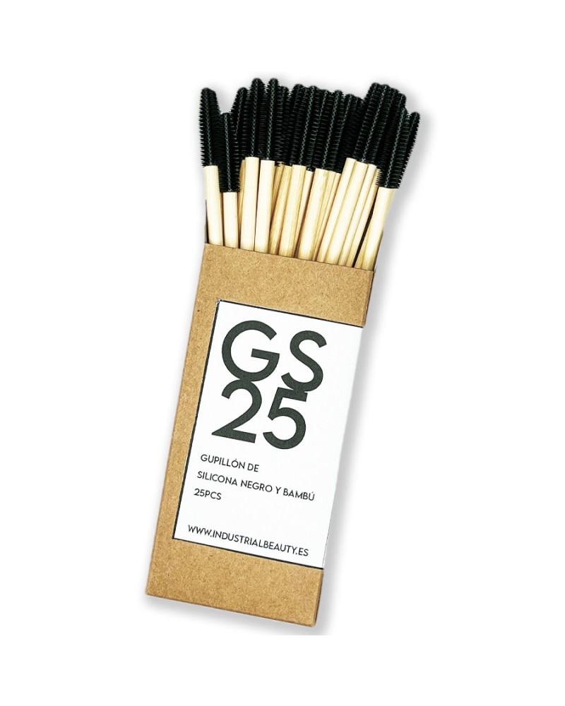 GS25: Gupillón de silicona negro de bambú 25pcs - Industrial Beauty