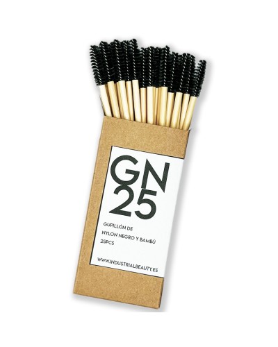 GN25: Gupillón de nylon negro de bambú 25pcs - Industrial Beauty