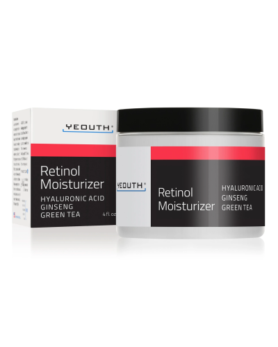 Retinol Moisturizer with Hyaluronic Acid, Ginseng, Green Tea, 30ml - Yeouth
