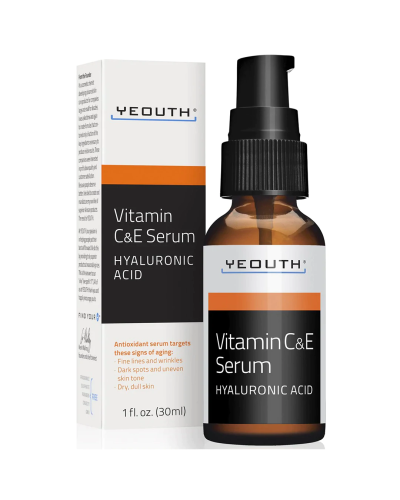 Vitamin C and E Serum with Hyaluronic Acid, 30ml - Yeouth