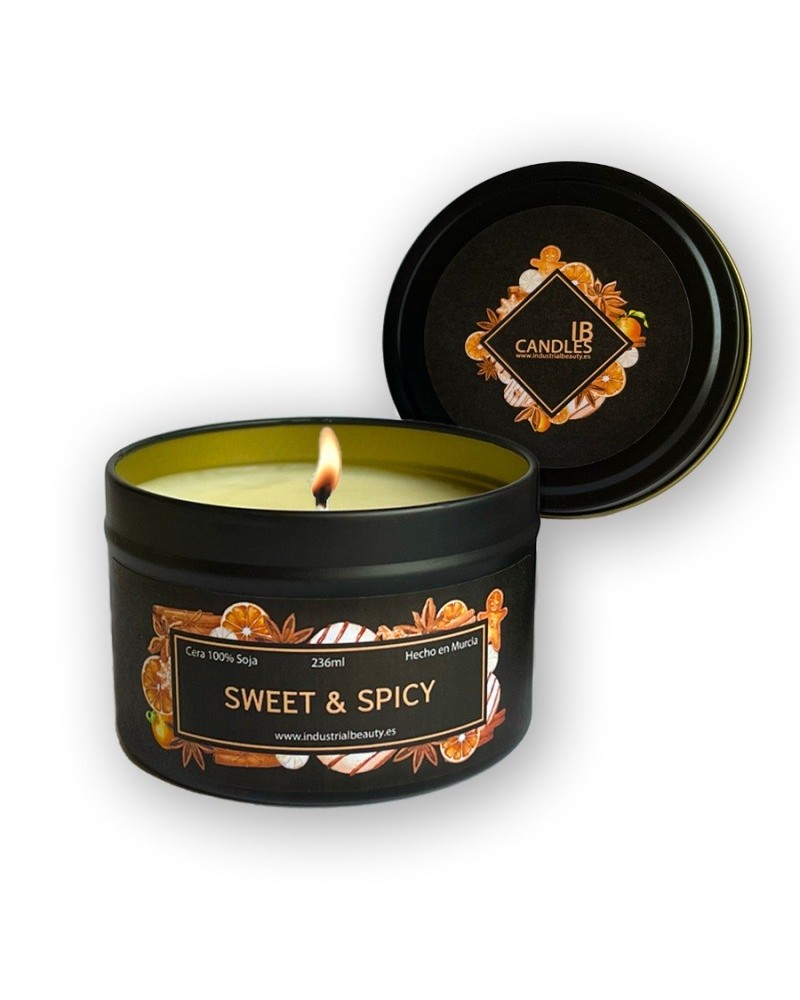 Vela aromática de soja: Sweet & Spicy 236ml - Industrial Beauty