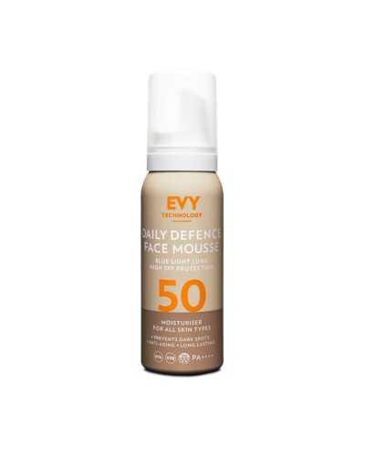 Daily Defense Face Mousse SPF 50 75ml - Evy Technology