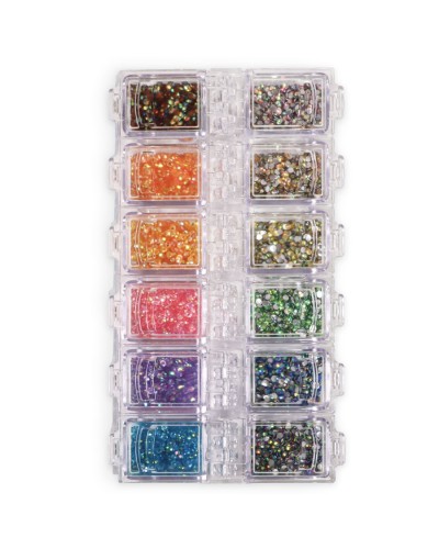 IB GLITTER - PALETA CRISTALES MULTICOLOR 12 TONOS