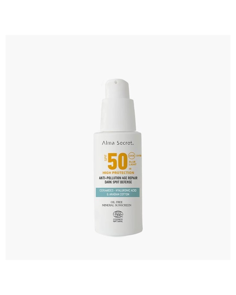 Protector Solar Facial SPF 50 Con Ceramidas (Nueva Fórmula) - ALMA SECRET