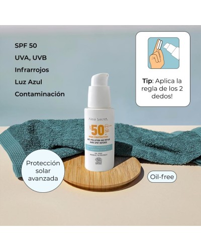 Protector Solar Facial SPF 50 Con Ceramidas (Nueva Fórmula) - ALMA SECRET