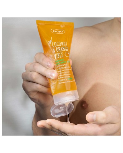 COCONUT & ORANGE VIBES Gel de ducha y baño energizante y refrescante 200 ml - Ziaja