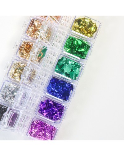 IB GLITTER - PALETA FLAKES MULTICOLOR 12 TONOS