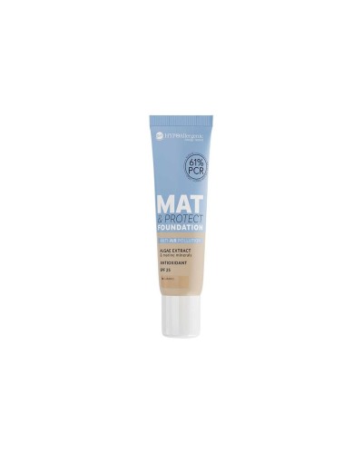 Base de maquillaje hipoalergénica Mat&Protect con SPF25 06 Caramel - Bell Hypo