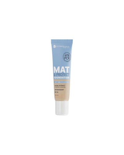 Base de maquillaje hipoalergénica Mat&Protect con SPF25 04 Peach - Bell Hypo