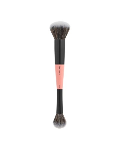 DUO TWIST DT4 - Brocha doble para colorete en crema e iluminador - MAIKO