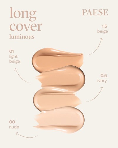 Long Cover Luminous Foundation 0.5W Ivory - PAESE