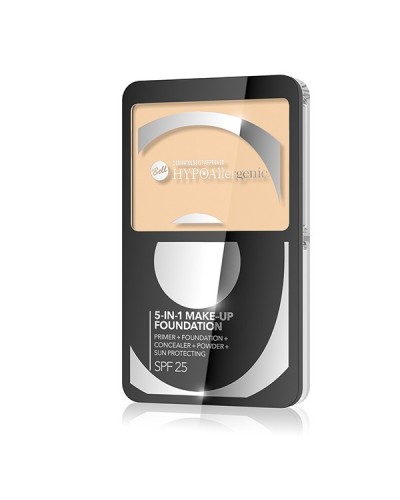HYPO Base de maquillaje SPF25 hipoalergénica Cream Matte 5 en 1 - Color : 01.NATURAL - Bell HYPO