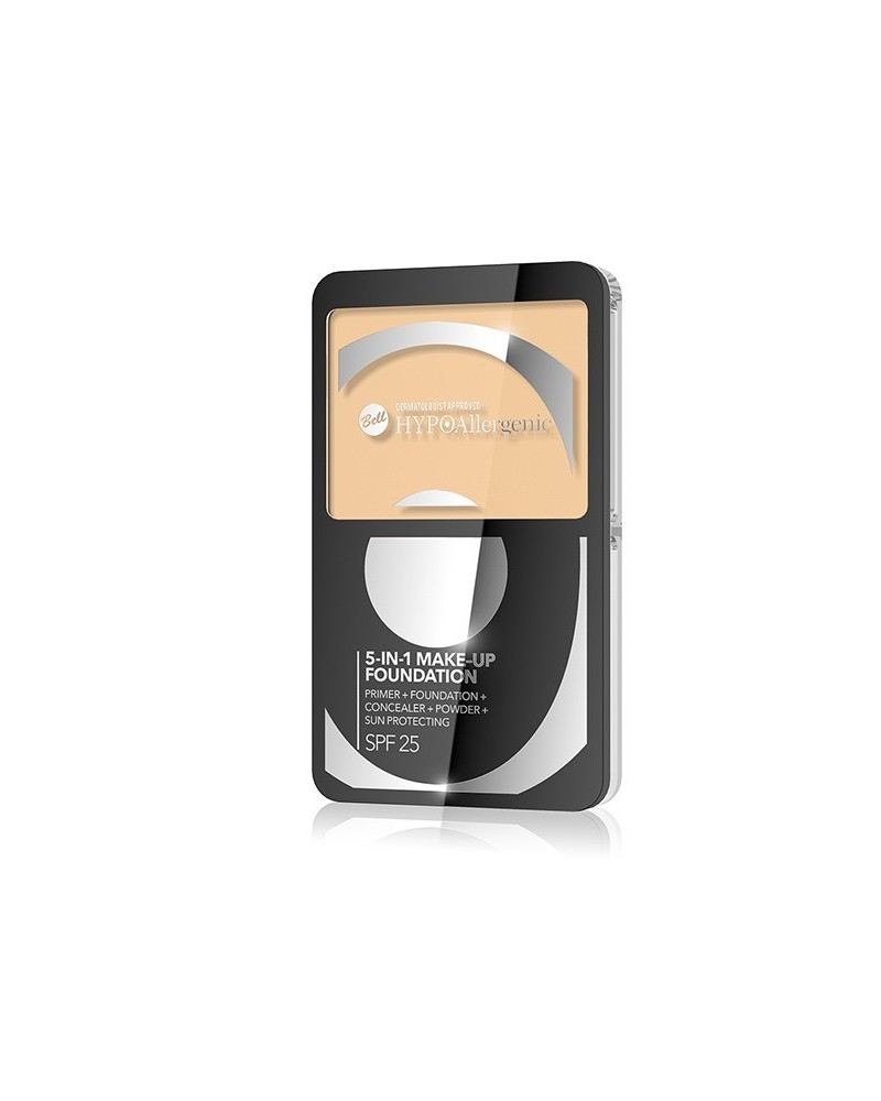 HYPO Base de maquillaje SPF25 hipoalergénica Cream Matte 5 en 1 - Color : 02.SAND - Bell HYPO