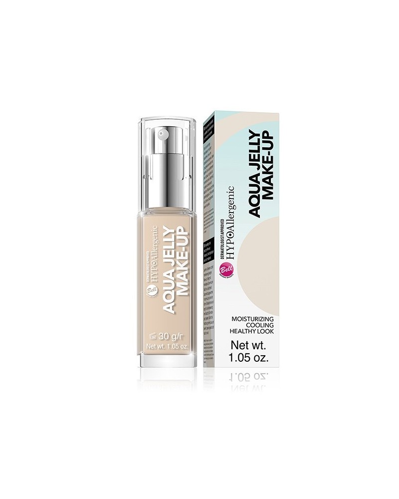 HYPO Base de maquillaje hidratante y matificante hipoalergénica Aqua Jelly - 01 Porcelain - Bell HYPO