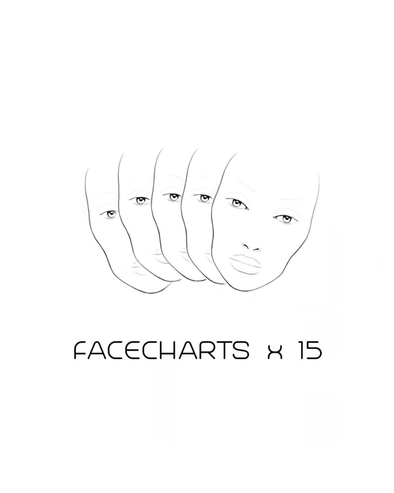 FACE CHARTS (15 Pack) - Mykitco