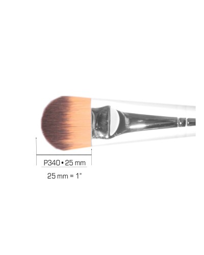 P340 Rounded Foundation Brush Red - Cozzette