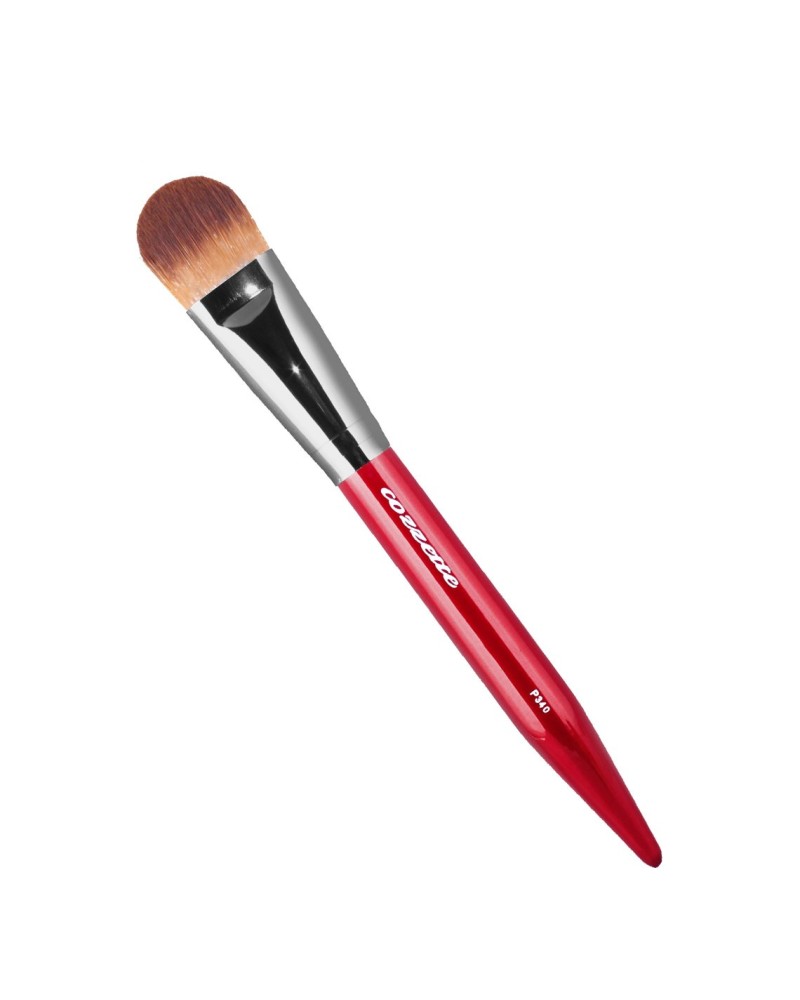 P340 Rounded Foundation Brush Red - Cozzette