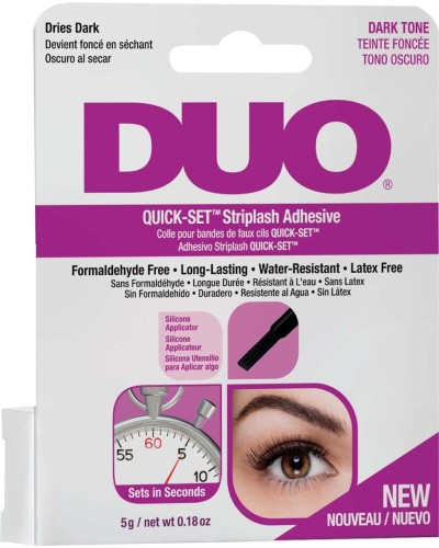 Pegamento de pestañas DUO Quick Set sin latex oscuro 5gr