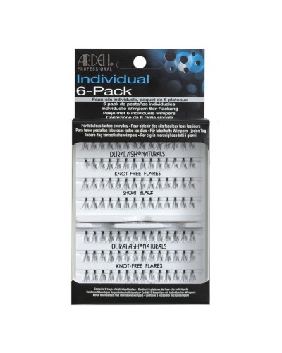 6-Pack Individual Black Short - Pestañas en grupo sin nudo - Ardell