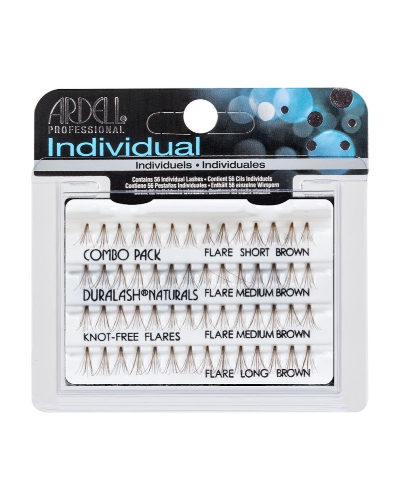 Individual Brown Combo - Pestañas en grupo sin nudo - Ardell