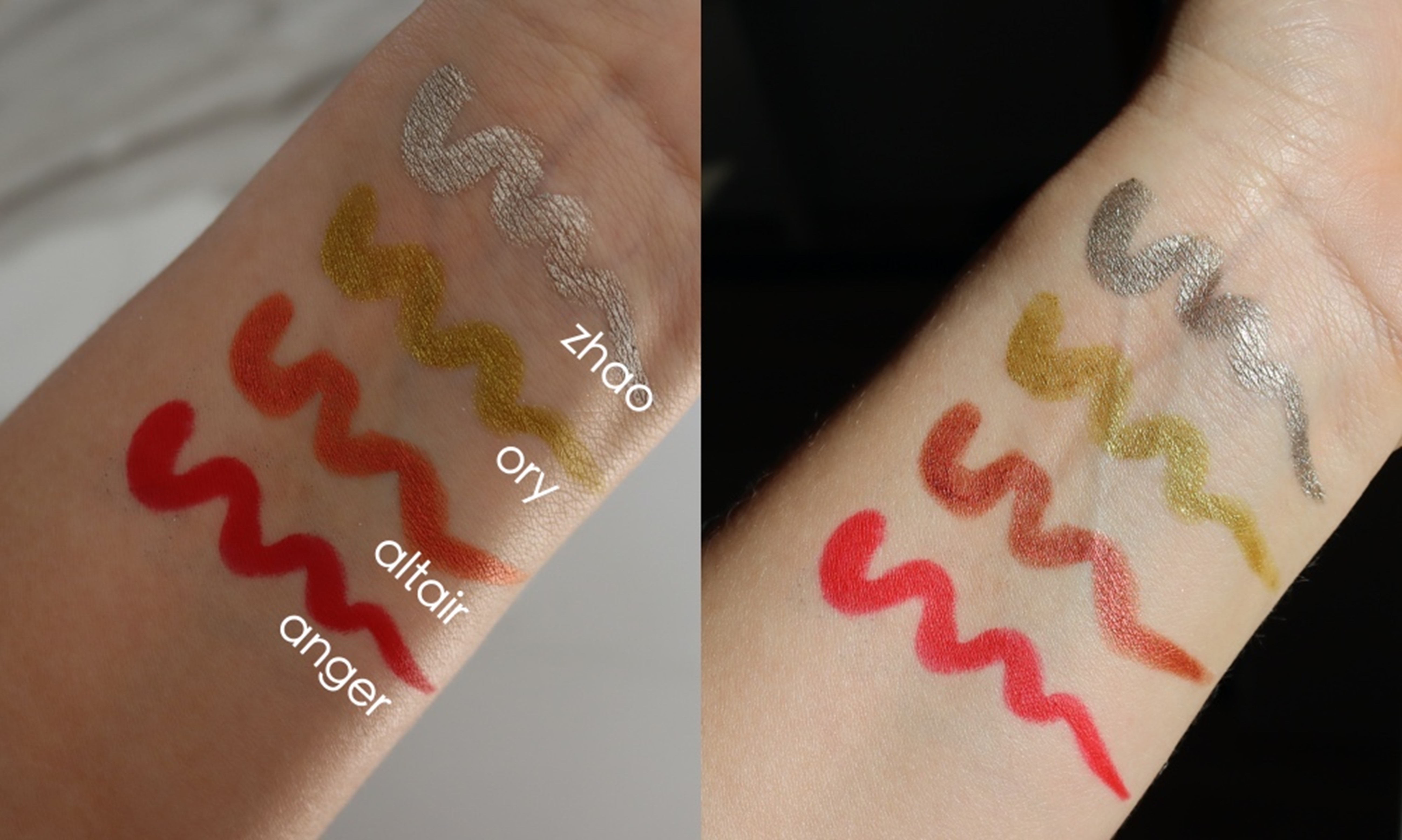 swatches crayon lh cosmetics