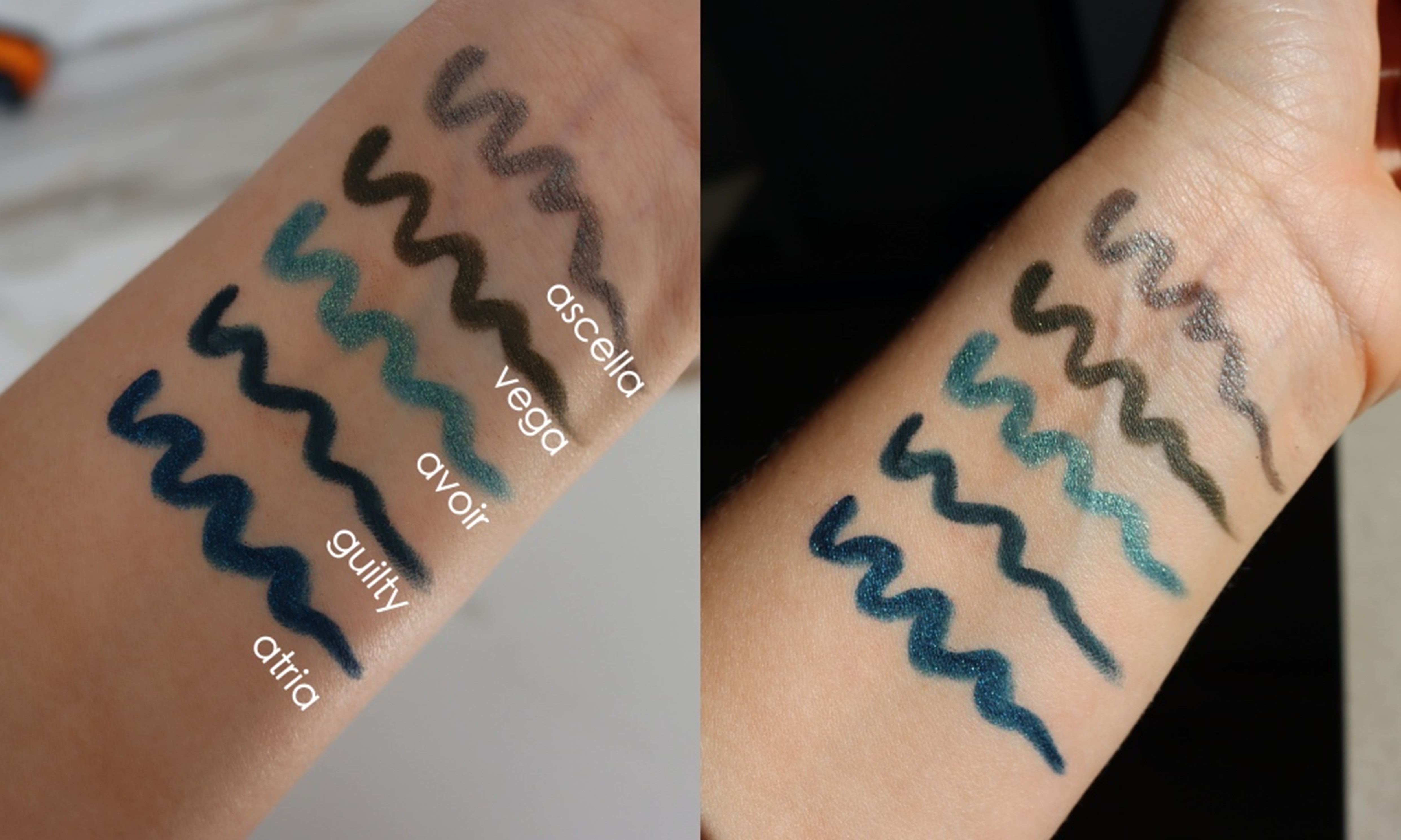 swatches crayon lh cosmetics
