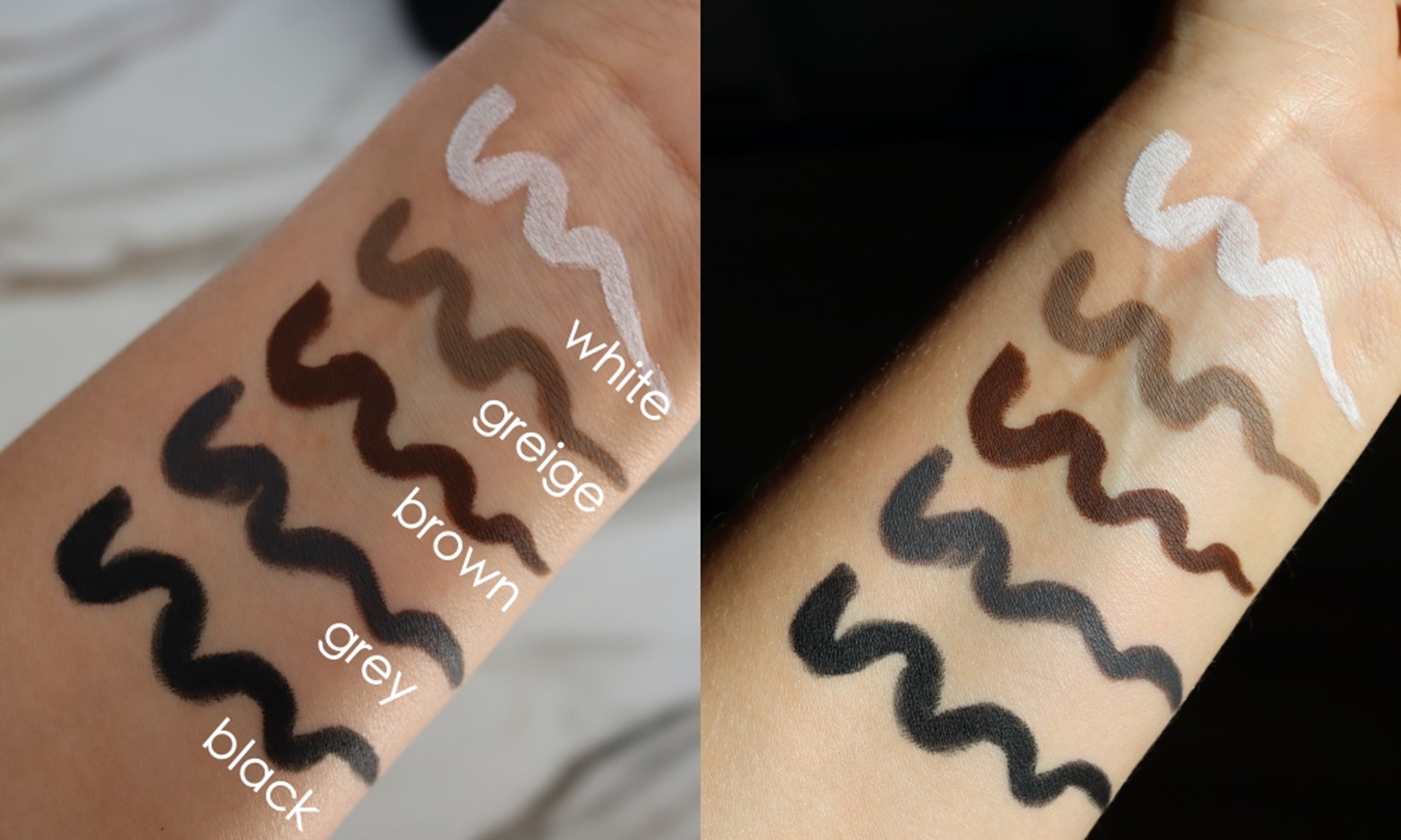 swatches crayon lh cosmetics