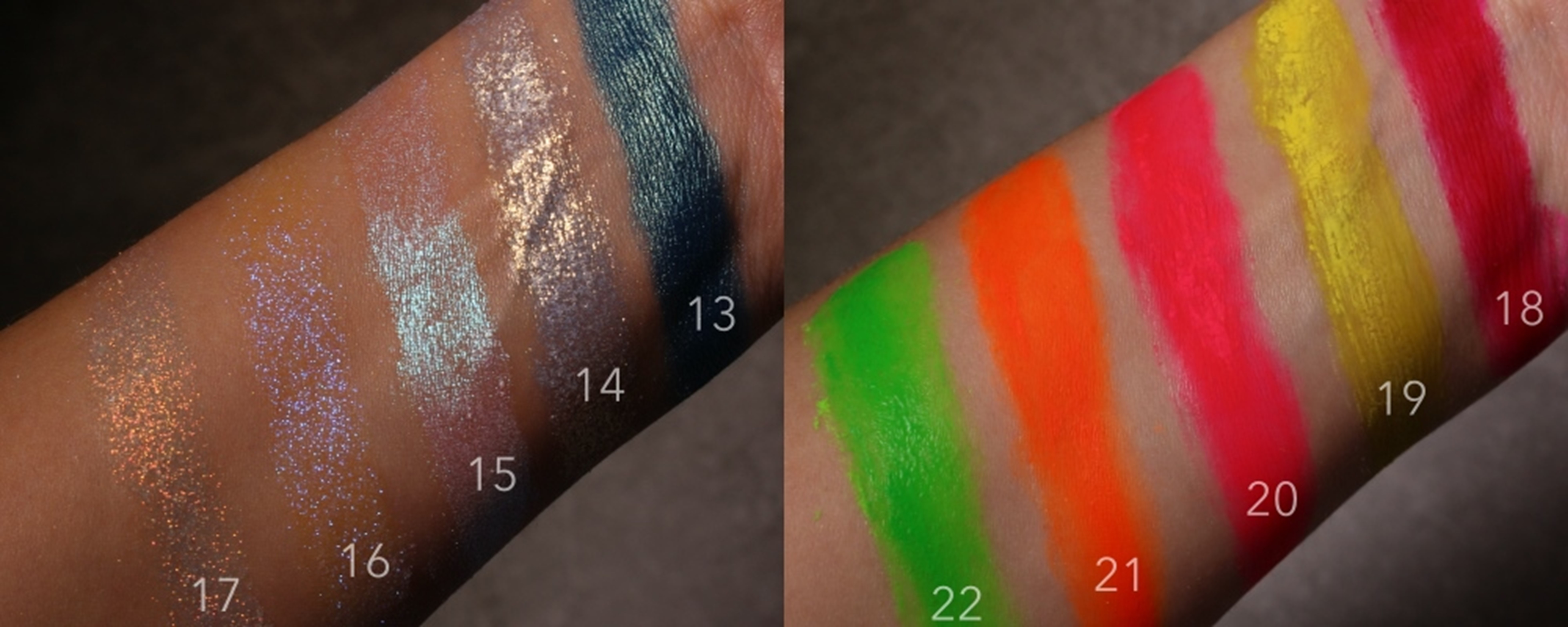 swatches pigmentos miyo