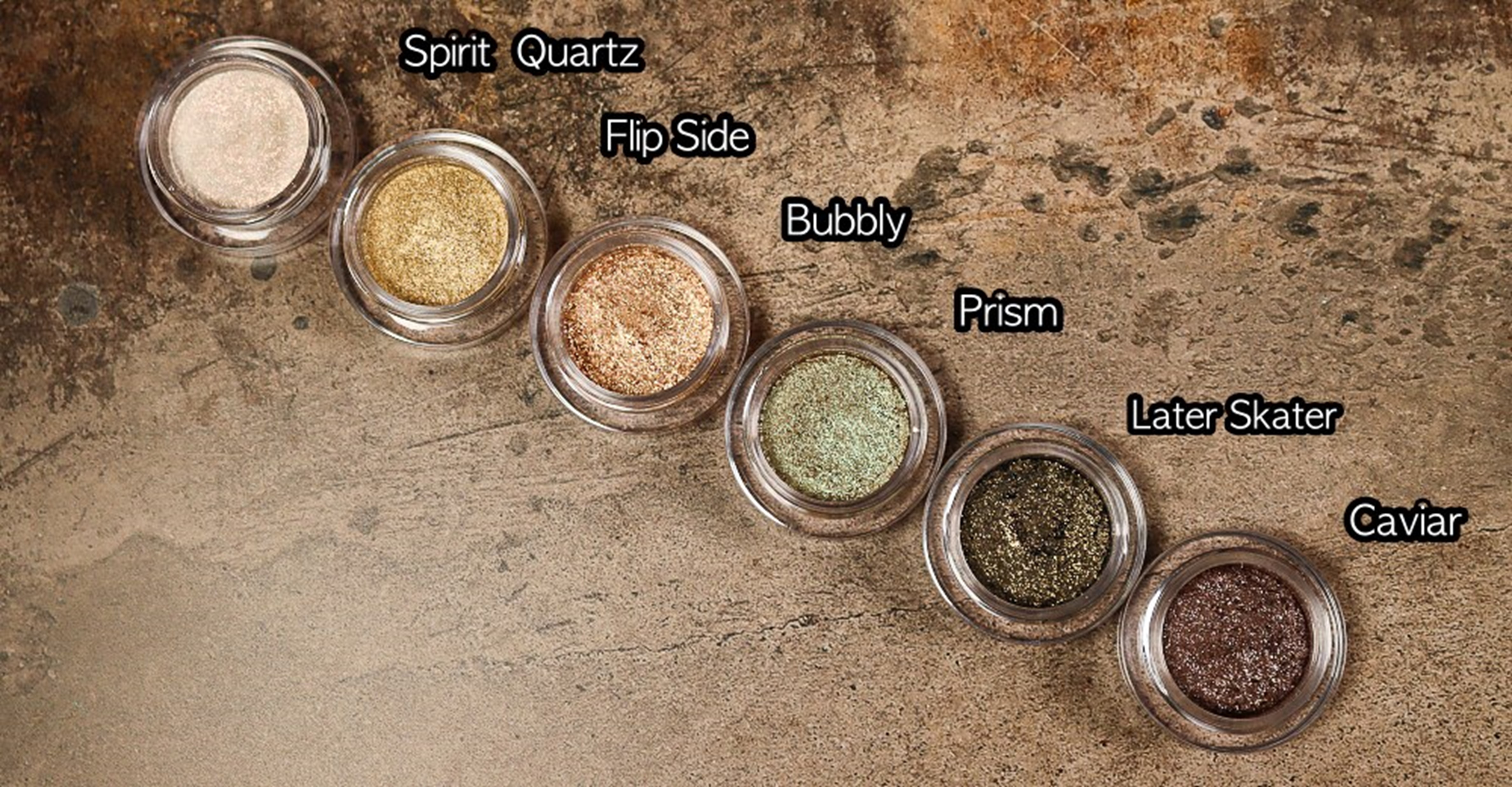 swatches glitter pigments bodyography